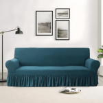 Micro Mesh Fabric Sofa Covers Dark Zink