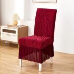 Zebra Valvet Chair cover Mehroon